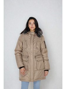 Steve Madden Parka w kolorze beżowym rozmiar: S. Brązowe płaszcze Steve Madden, s, bez wzorów, bez kaptura. Za 217,99 zł.
