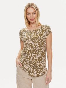 ONLY Bluzka Nova 15222174 Zielony Regular Fit. Zielone bluzki ONLY, bez wzorów, z wiskozy, bez kołnierzyka, bez ramiączek. Za 79,99 zł.