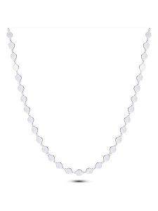 Les Petites Précieuses Srebrny naszyjnik z elementami ozdobnymi - dł. 40 cm rozmiar: onesize. Szare naszyjniki Les Petites Précieuses, srebrne. Za 282,99 zł.