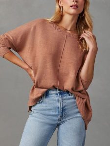LA Angels Sweter w kolorze jasnobrązowym rozmiar: M. Brązowe swetry oversize LA Angels, m, bez wzorów, bez ramiączek. Za 175,45 zł.