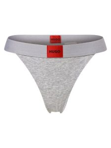 HUGO Stringi Kobiety Dżersej szary, L. Szare stringi Hugo, bez wzorów, z dżerseju. Za 99,95 zł.