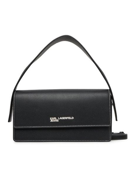 Karl Lagerfeld Jeans Torebka A3W30010 Czarny. Czarne torebki klasyczne Karl Lagerfeld Jeans, bez wzorów, z jeansu, bez dodatków. Za 369,99 zł.