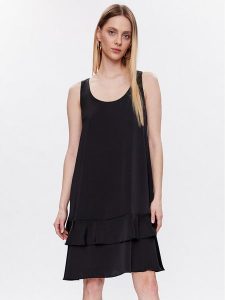 Liu Jo Beachwear Sukienka koktajlowa VA3101 T3416 Czarny Relaxed Fit. Czarne kombinezony Liu Jo Beachwear, m, bez wzorów, z syntetyku, wizytowe, bez kołnierzyka, bez ramiączek. Za 679,99 zł.