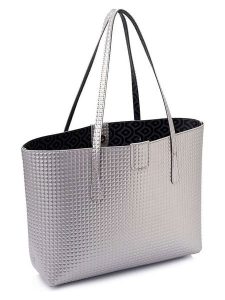 Lucky Bees Shopper bag w kolorze srebrnym - 42 x 28 x 11 cm rozmiar: onesize. Szare shopper bag Lucky Bees, bez wzorów, z materiału, na ramię, bez dodatków. Za 78,95 zł.