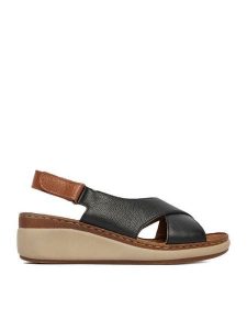 Lasocki Sandały CEO-WI23-PIE-01 Czarny. Czarne sandały Lasocki, bez wzorów, ze skóry, bez obcasa, na koturnie, bez zapięcia. Za 179,99 zł.