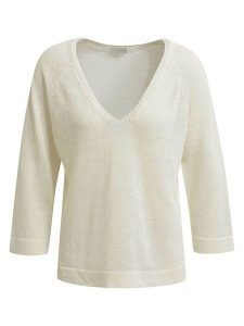 Milano Italy Bluzka w kolorze kremowym rozmiar: L. Brązowe bluzki Milano Italy, l, bez wzorów, bez kołnierzyka, bez ramiączek. Za 173,99 zł.