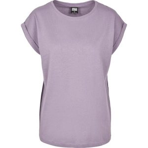 Koszulka Damska Z Rozszerzonym Ramieniem. Fioletowe bluzki Urban Classics, s, bez wzorów, sportowe, bez kołnierzyka, bez ramiączek. Za 48,99 zł.