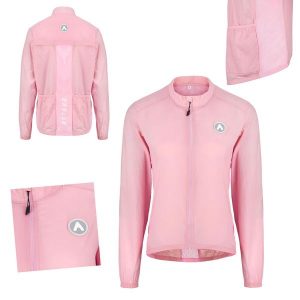 Kurtka rowerowa damska ATTABO Cahayo Jacket Windproof. Czerwone kurtki ATTABO, l, bez wzorów, bez kaptura. Za 109,99 zł.