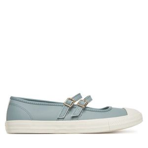 Baleriny Converse. Niebieskie balerinki Converse, bez wzorów, bez obcasa, bez zapięcia. Za 219,99 zł.