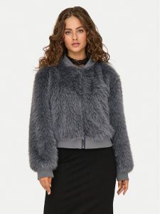 ONLY Futro Manny 15322405 Szary Regular Fit. Szare płaszcze ONLY, l, bez wzorów, z futra, bez kaptura. Za 329,99 zł.