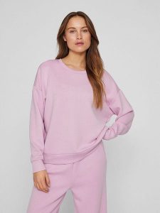 Vila Bluza "Atelier" w kolorze jasnoróżowym rozmiar: S. Różowe bluzy Vila, s, bez wzorów, bez kaptura. Za 79,03 zł.
