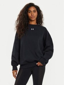 Under Armour Bluza UA Rival Fleece 1386463 Czarny Oversize. Czarne bluzy Under Armour, xs, bez wzorów, z bawełny, bez kaptura. Za 119,99 zł.