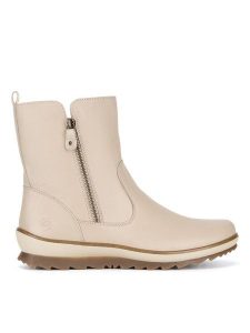 Remonte Botki R8482-60 Beżowy. Brązowe botki Remonte, bez wzorów, ze skóry, bez obcasa, na płaskiej podeszwie, bez zapięcia. Za 335,99 zł.