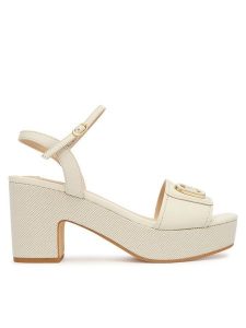 Liu Jo Sandały Harper 04 SA6119 P0102 Écru. Sandały Liu Jo, bez wzorów, ze skóry, bez obcasa, na słupku, bez zapięcia. Za 559,99 zł.