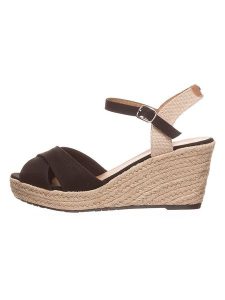 Tom Tailor Sandały w kolorze czarnym na koturnie rozmiar: 40. Czarne sandały Tom Tailor, bez wzorów, bez obcasa, na koturnie, bez zapięcia. Za 47,82 zł.