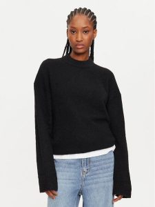 Calvin Klein Sweter Textured Loose Sweater J20J224636 Czarny Regular Fit. Czarne swetry klasyczne Calvin Klein, xxl, z syntetyku, bez kołnierzyka. Za 479,99 zł.