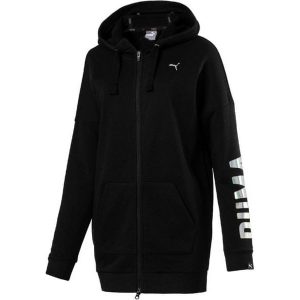 Puma Bluza Fusion Elongated Fz Hoody W Black M. Czarne bluzy marki Puma, bez wzorów. W wyprzedaży za 215,00 zł.
