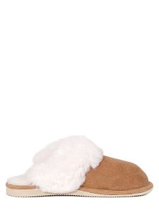 Kaiser Naturfellprodukte Kapcie wełniane w kolorze brązowym rozmiar: 42. Brązowe kapcie Kaiser Naturfellprodukte, bez wzorów, ze skóry. Za 192,33 zł.