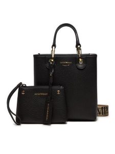 Emporio Armani Torebka EW000362 AF12103 MC032 Czarny. Czarne torebki klasyczne Emporio Armani, bez wzorów, ze skóry, bez dodatków. Za 699,99 zł.