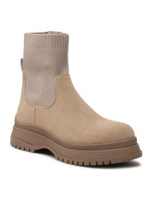 Jenny Fairy Botki WS3180-1 Beżowy. Brązowe botki Jenny Fairy, bez wzorów, ze skóry, bez obcasa, na płaskiej podeszwie, bez zapięcia. Za 179,99 zł.