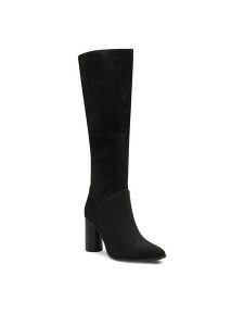 Jenny Fairy Kozaki LS5784-02 Czarny. Czarne kozaki Jenny Fairy, bez wzorów, z materiału, bez obcasa, na słupku, bez zapięcia. Za 99,99 zł.