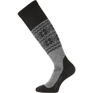 Skarpety narciarskie uniseks Lasting SWB 800 Merino 85%. Czarne skarpetki LASTING, bez wzorów, z wełny. W wyprzedaży za 129,90 zł.