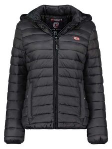 Geographical Norway Kurtka pikowana "Atika" w kolorze czarnym rozmiar: XXL. Czarne kurtki Geographical Norway, xxl, z aplikacjami, bez kaptura. Za 144,92 zł.