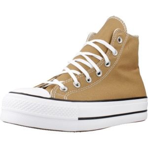 Kapcie CONVERSE CHUCK TAYLOR ALL STAR PLATFORM Brązowy. Brązowe trampki Converse, bez wzorów, z tkaniny, bez zapięcia. W wyprzedaży za 352,15 zł.