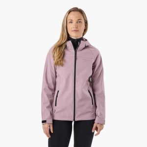 Kurtka softshell Turystyka Damska Swedemount Stryn Softshell oddychająca. Fioletowe kurtki SWEDEMOUNT, bez wzorów, z softshellu, bez kaptura. Za 249,99 zł.
