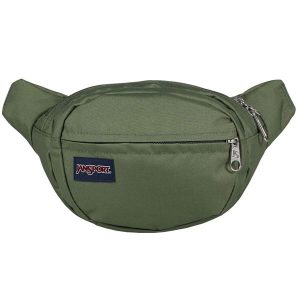 Torebka nerka sportowa dla dorosłych Fifth Avenue Waist Bag pojemność 2,5 L. Zielone nerki i saszetki Jansport, bez wzorów. Za 89,99 zł.