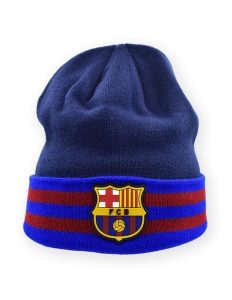 Czapka FC Barcelona - oficjalna licencjonowana. Niebieskie czapki FC BARCELONA, bez wzorów, z gumy. Za 79,51 zł.