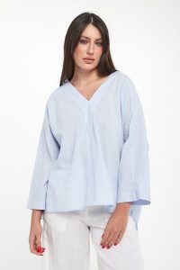 Koszula damska z lyocellu Pia ECOALF. Koszule Ecoalf, s, bez wzorów, z lyocellu, bez kołnierzyka, bez ramiączek. Za 489,00 zł.