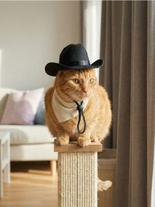 Kapelusz dla zwierząt - czarny. Czarne kapelusze Sinsay, bez wzorów. Za 9,99 zł.