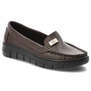 Czekoladowe Półbuty Armodo Skórzane Buty Damskie. Brązowe półbuty Armodo, bez wzorów, ze skóry, bez obcasa, bez zapięcia. Za 305,99 zł.