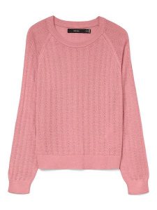 Vero Moda Sweter w kolorze jasnoróżowym rozmiar: L. Różowe swetry oversize Vero Moda, l, bez wzorów, bez ramiączek. Za 105,63 zł.