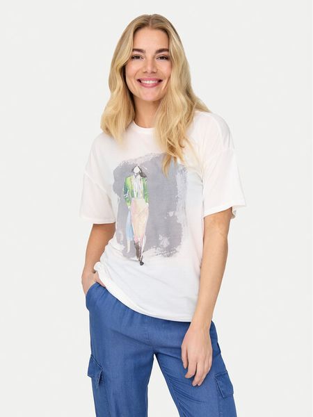 ONLY T-Shirt Melina 15342876 Biały Regular Fit. Białe t-shirty ONLY, s, bez wzorów, z syntetyku, bez kołnierzyka, bez ramiączek. Za 59,99 zł.