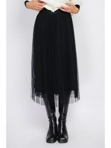 ASSUILI Spódnica w kolorze czarnym rozmiar: 36. Czarne spódnice Assuili, bez wzorów, z tiulu, klasyczne, midi. Za 134,85 zł.