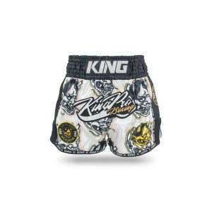 Szorty do boksu tajskiego King Pro Boxing Demon 2. Białe szorty KING PRO BOXING, bez wzorów, sportowe. Za 327,50 zł.
