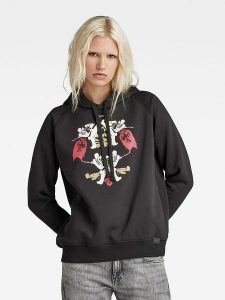 G-Star Bluza w kolorze czarnym ze wzorem rozmiar: M. Czarne bluzy G-Star, m, bez wzorów, z bawełny, z kapturem. Za 166,88 zł.