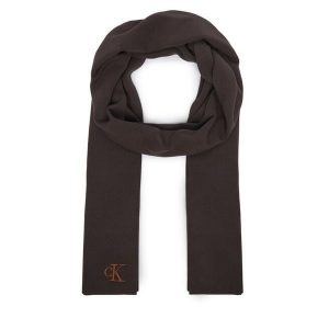 Szalik Calvin Klein. Brązowe szaliki Calvin Klein, bez wzorów. Za 209,99 zł.