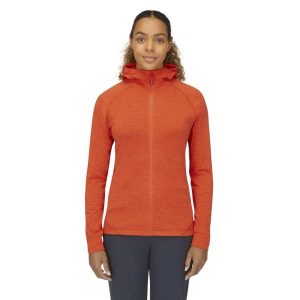 Bluza z kapturem damska Rab Nexus Hoody z kapturem. Brązowe bluzy RAB, bez wzorów, z kapturem. Za 314,99 zł.