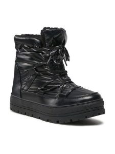 Jenny Fairy Trzewiki NS10103 Czarny. Czarne botki Jenny Fairy, bez wzorów, z materiału, bez obcasa, na płaskiej podeszwie, bez zapięcia. Za 159,99 zł.