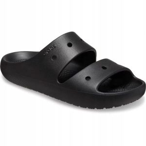 Klapki Dla Dorosłych Crocs Classic V2 Sandal. Szare klapki Crocs, bez wzorów, z materiału, bez obcasa. Za 135,99 zł.