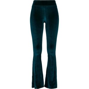 Legginsy Damskie Velvet Z Wysoką Talią Bootcut. Czarne legginsy Urban Classics, bez wzorów. Za 84,99 zł.