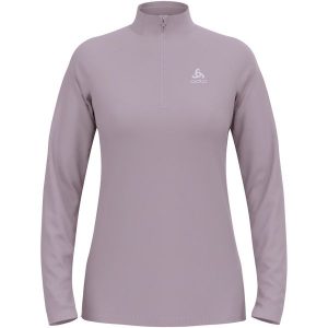 Bluza techniczna damska ODLO Essential Light Mid Layer 1/2 zip. Fioletowe bluzy ODLO, bez wzorów, bez kaptura. W wyprzedaży za 209,99 zł.