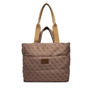 Torba do wózka Guess. Brązowe torebki klasyczne Guess, z aplikacjami, bez dodatków. Za 394,99 zł.