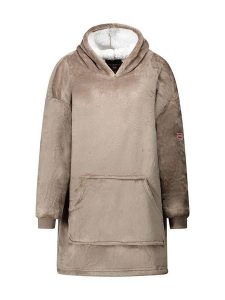 Geographical Norway Bluza polarowa "Uddy" w kolorze szarobrązowym rozmiar: S. Brązowe bluzy Geographical Norway, s, bez wzorów, z polaru, bez kaptura. Za 106,45 zł.