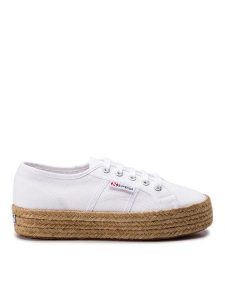 Superga Espadryle 2730 Cotropew S00CF20 Biały. Białe espadryle Superga, bez wzorów, z materiału, bez obcasa. Za 179,99 zł.