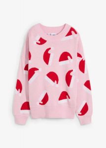 Cienki sweter z okrągłym dekoltem, oversize. Niebieskie swetry oversize bonprix, bez wzorów, bez ramiączek. Za 99,99 zł.