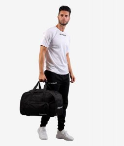 Torba sportowa Givova Palestra czarna. Czarne torby podróżne i sportowe Givova, bez wzorów, z poliesteru, na ramię. Za 177,99 zł.
